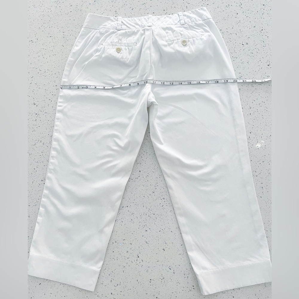 Talbots Signature Cropped Capri Pants Women’s 4 White - Picture 6 of 6